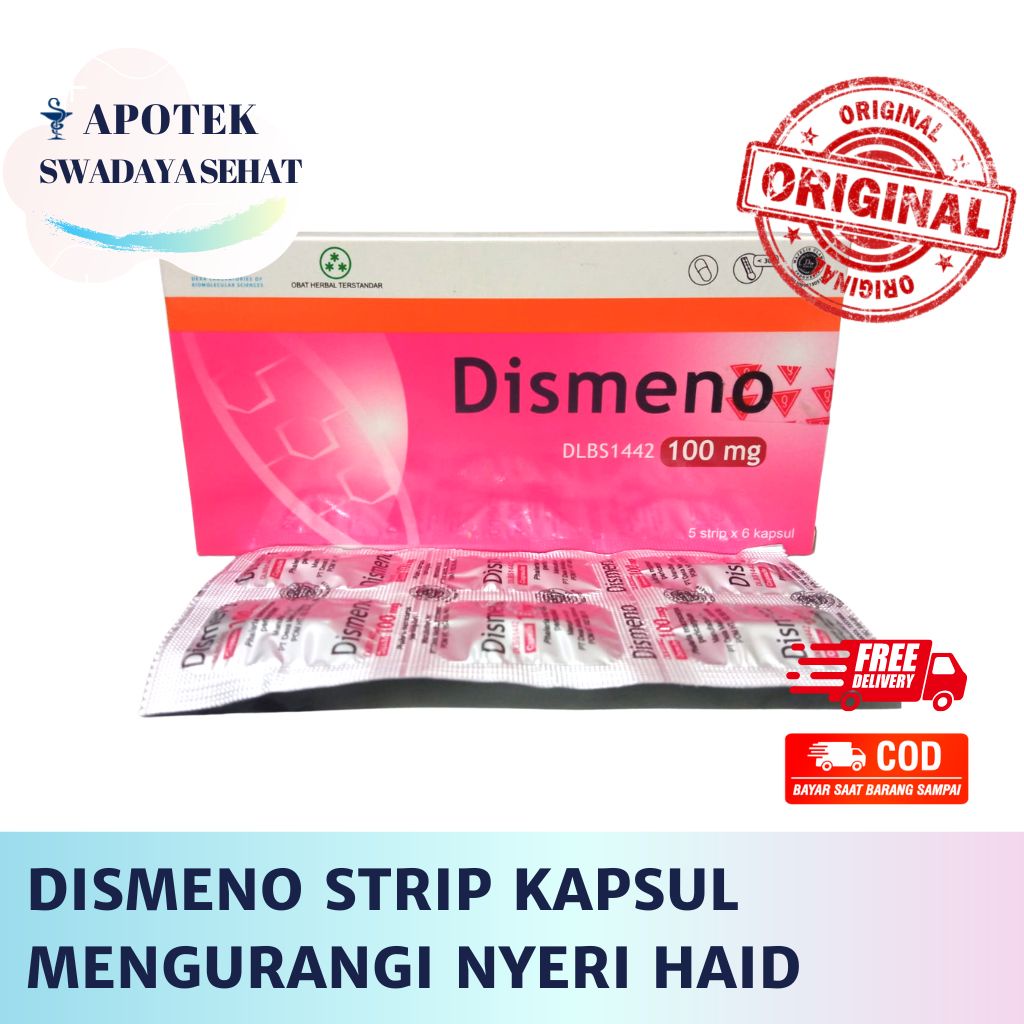 DISMENO 100MG Strip Kapsul - Mengurangi Nyeri Haid Menstruasi Bulanan Wanita