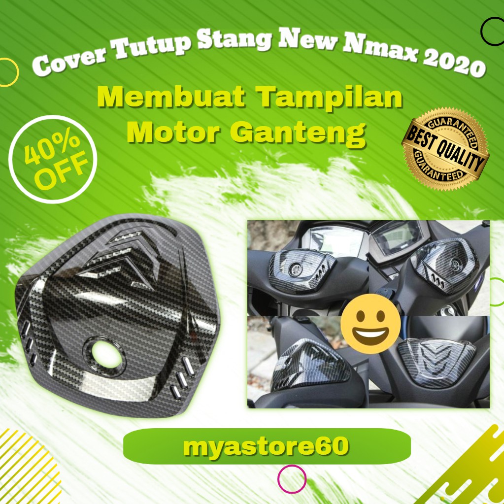 Cover Tutup Stang New Nmax 2020 Carbon Nemo / Cover Stang Nmax Karbon