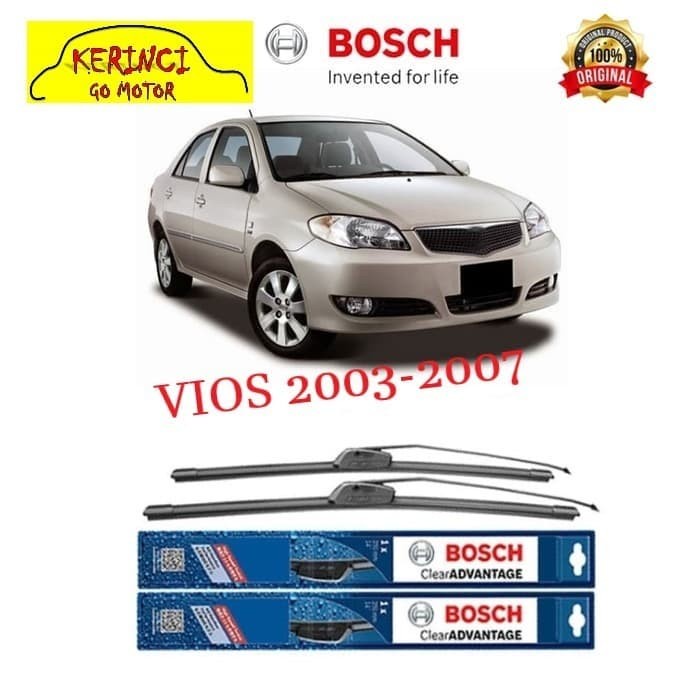 WIPER BOSCH CLEAR ADVANTAGE TOYOTA VIOS 2003-2007 22&quot; &amp; 14&quot; SEPASANG