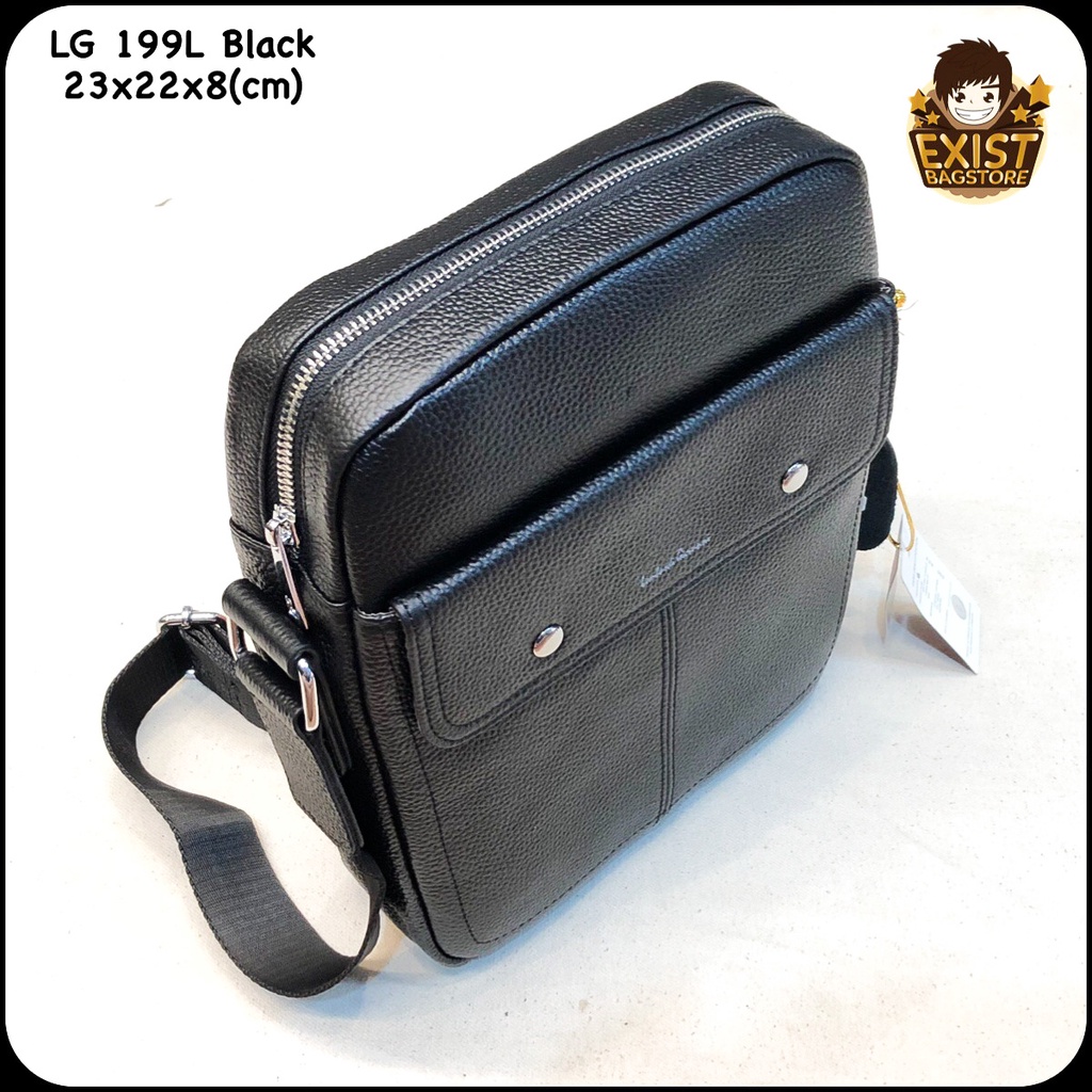 tas pria original lombardi giovanni 199 series bahan asli kulit tas original