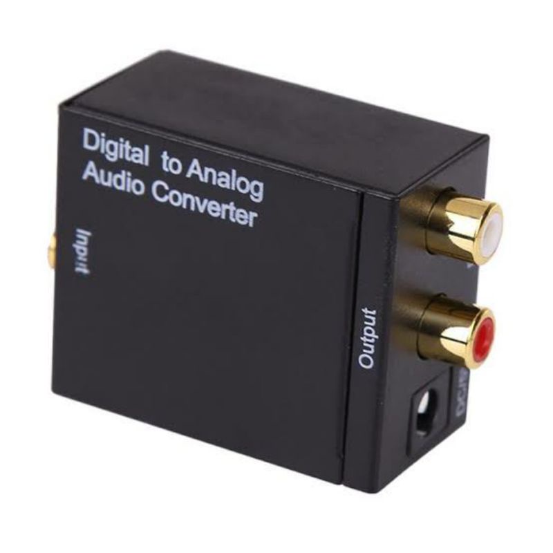 DIGITAL TO ANALOG AUDIO CONVERTER / CONVERTER TOSLINK OPTICAL COAXIAL TO RCA UNTUK LED TV BLURAY PLUS KABEL