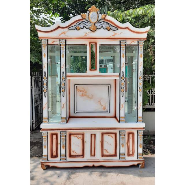 Pajangan kristal 4pintu/ buffet tv