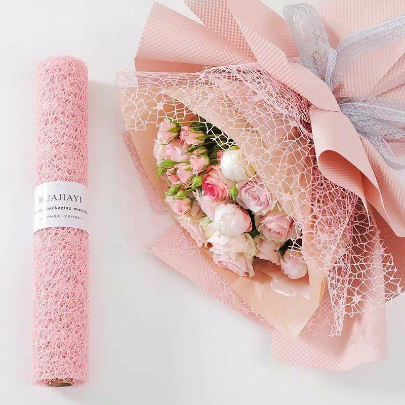 

(1 pcs) 29.5cmx 24.5 cm korean jaring Flower wrapping buket