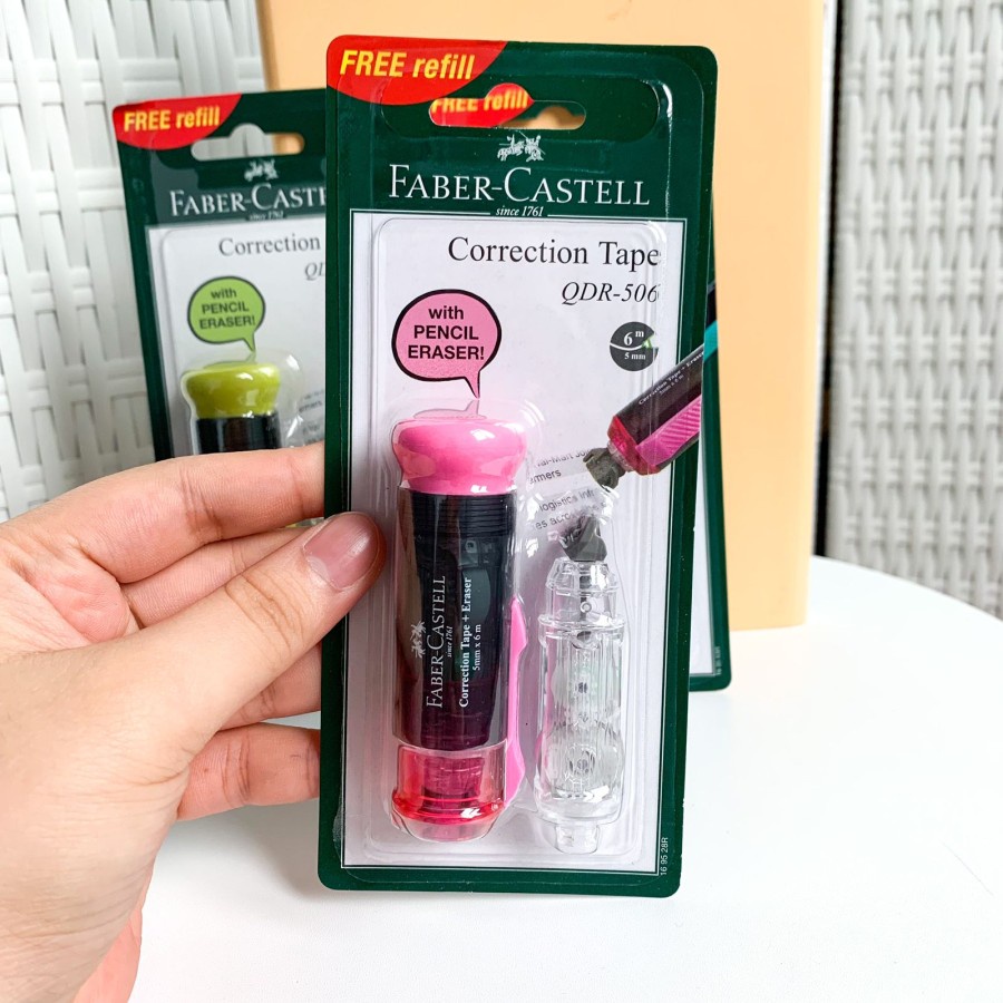

TIP EX FABER CASTELL DENGAN PENGHAPUS READY 3 WARNA UNIK