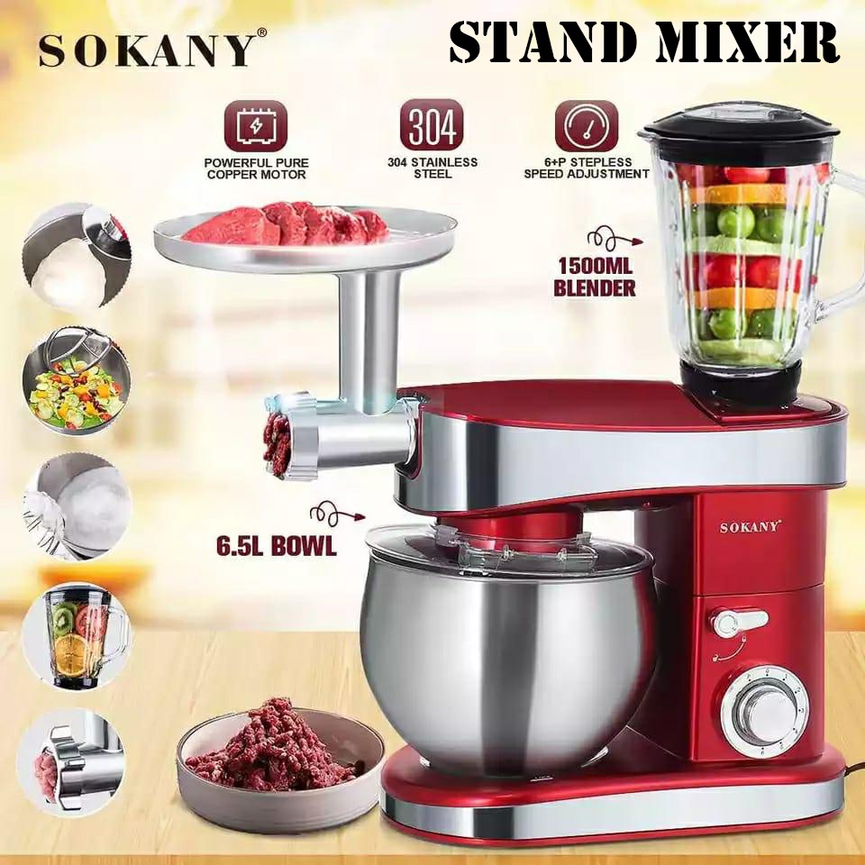 SOKANY stand mixer roti penggiling daging blender pengaduk adonan kue 3 in 1 serbaguna