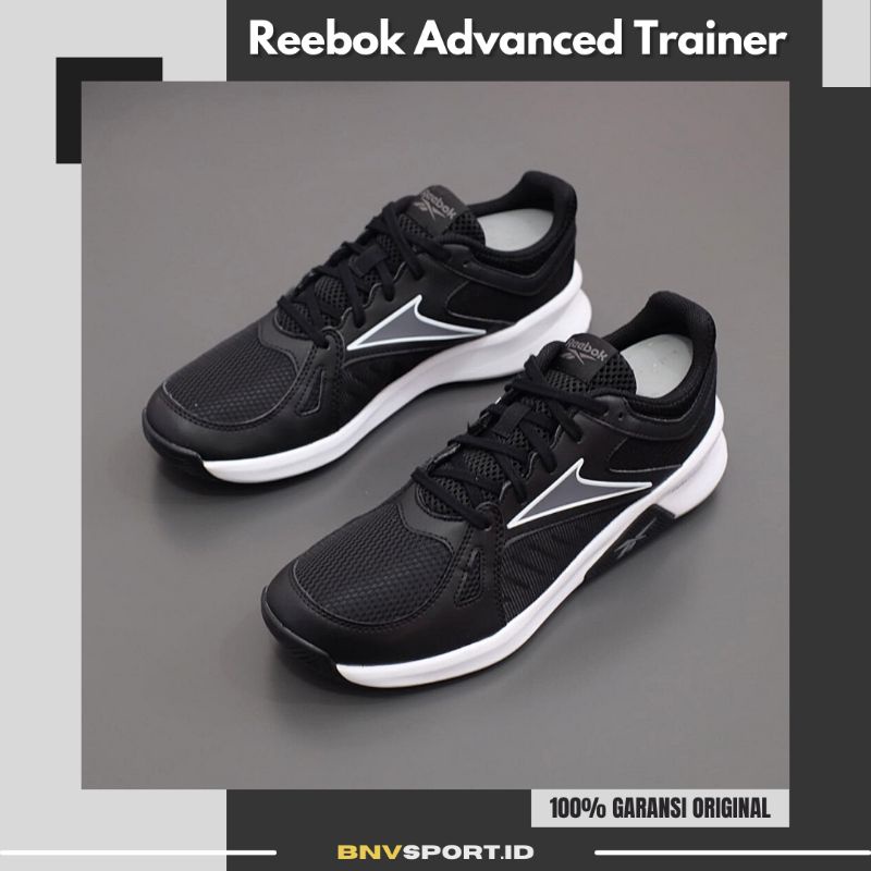 Sepatu Running Reebok Advanced Trainer Black White Original Sneakers Pria Shoes BISA COD