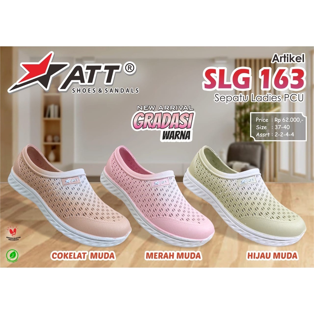 ATT SLG 163 GRADASI Sepatu Karet Slip On Wanita Sneakers