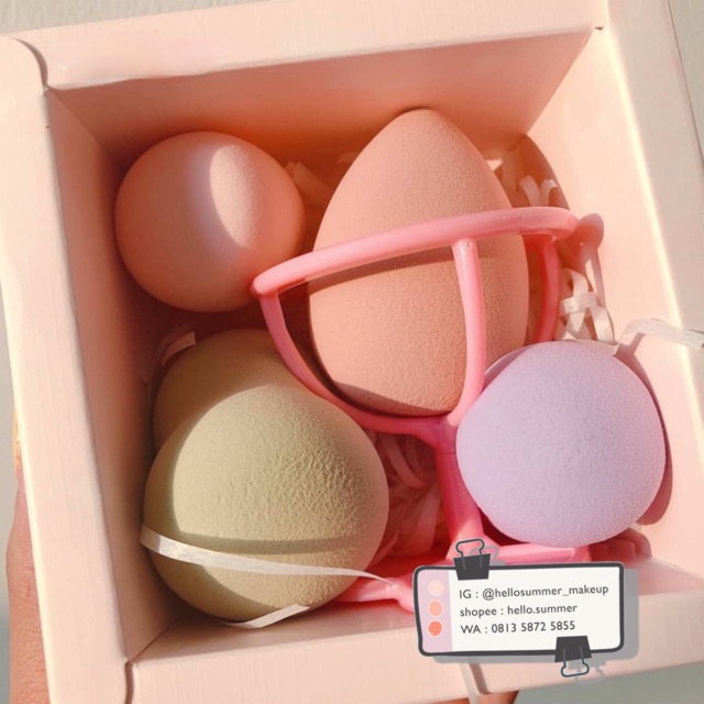 [ORIGINAL THAILAND] Xixi Powder Puff Beauty Blender Set