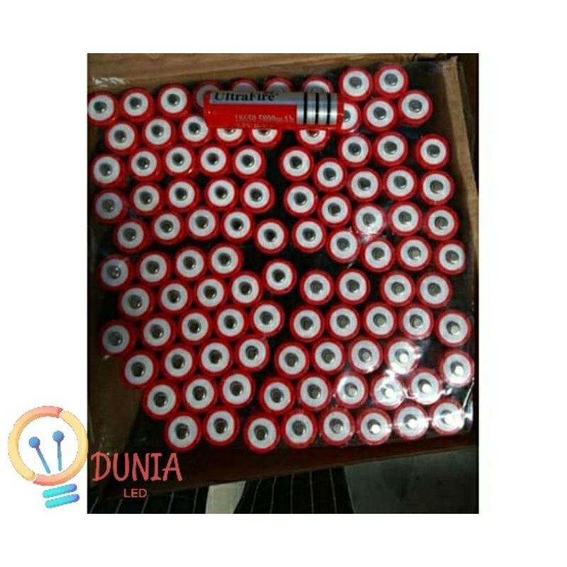 Baterai Baterry Ultrafire Merah 18650 Baterai Charger Bateri Isi Ulang