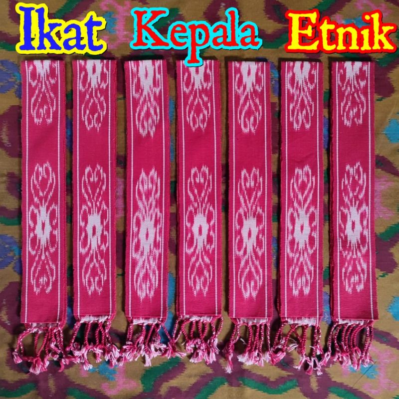 Ikat Kepala Etnik Dayak Kalimantan kain tenun