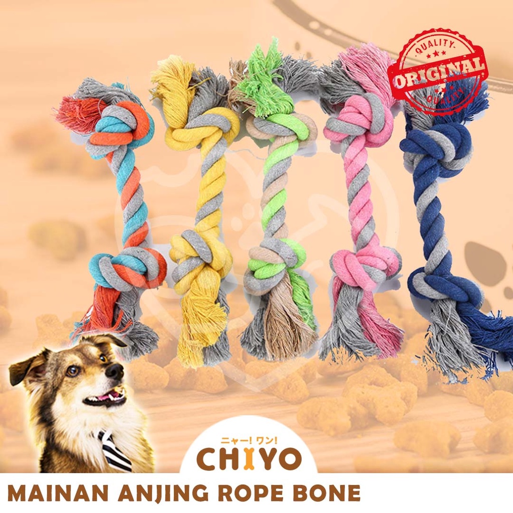 MAINAN ANJING ROPE BONE ALL SIZE [ GIGITAN ANJING LEMPAR TALI ]