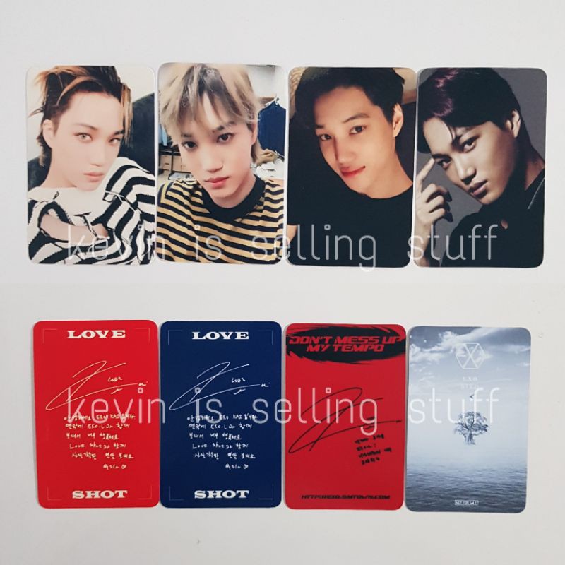 Unofficial EXO Kai Photocard PC Replica Album Love Shot Version Vivace Special Bird Japan