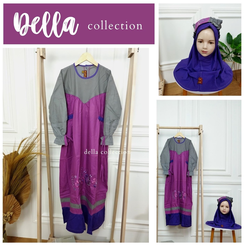 PROMO CUCI GUDANG | baju muslim anak Gamis Dada v3 Warna (Size 10)