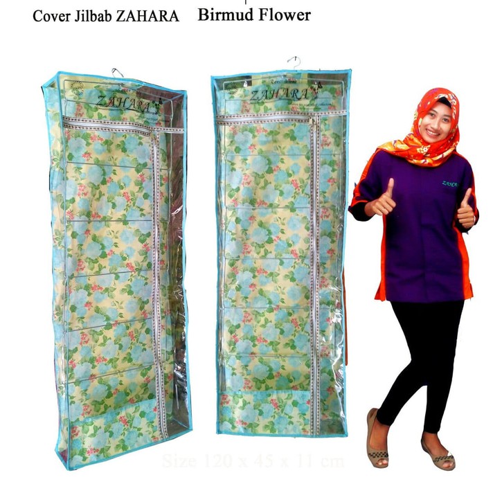 gantungan jilbab/lemari jilbab motif biru