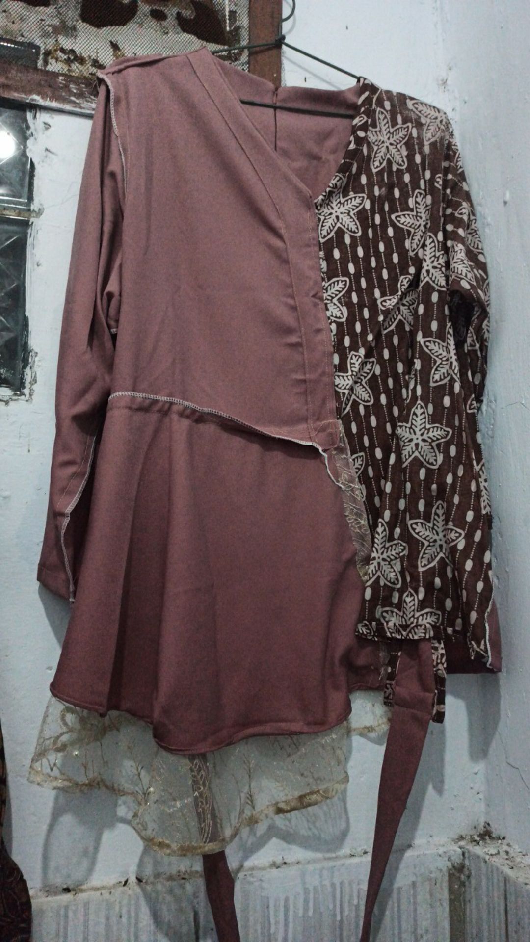 Tey-17 Batik Wanita Asj Sa Hrb026 Kenongo Kemeja Tosca Pendek