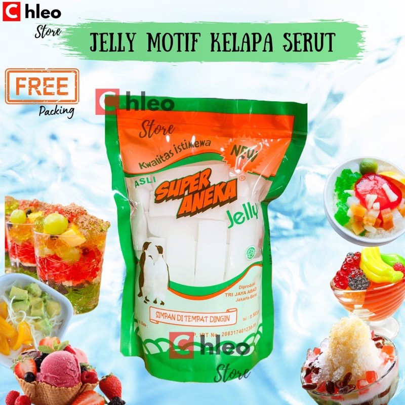 

jelly motif kelapa / jelly motif jeruk /jelly motif nanas merk Super aneka free packing