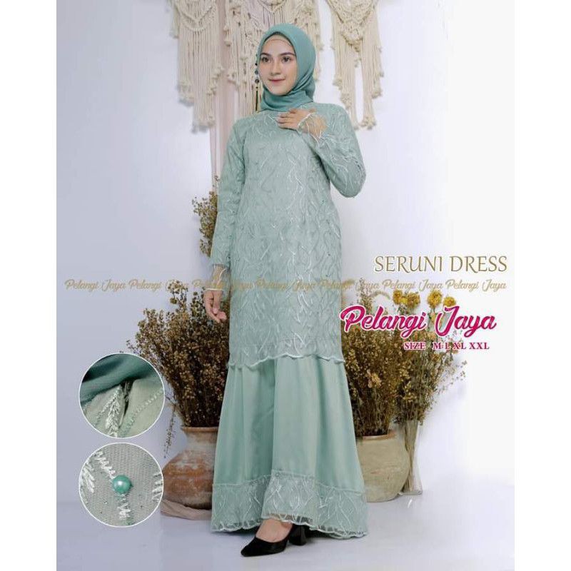 dress seruni/dress duyung tille/dress kekinian