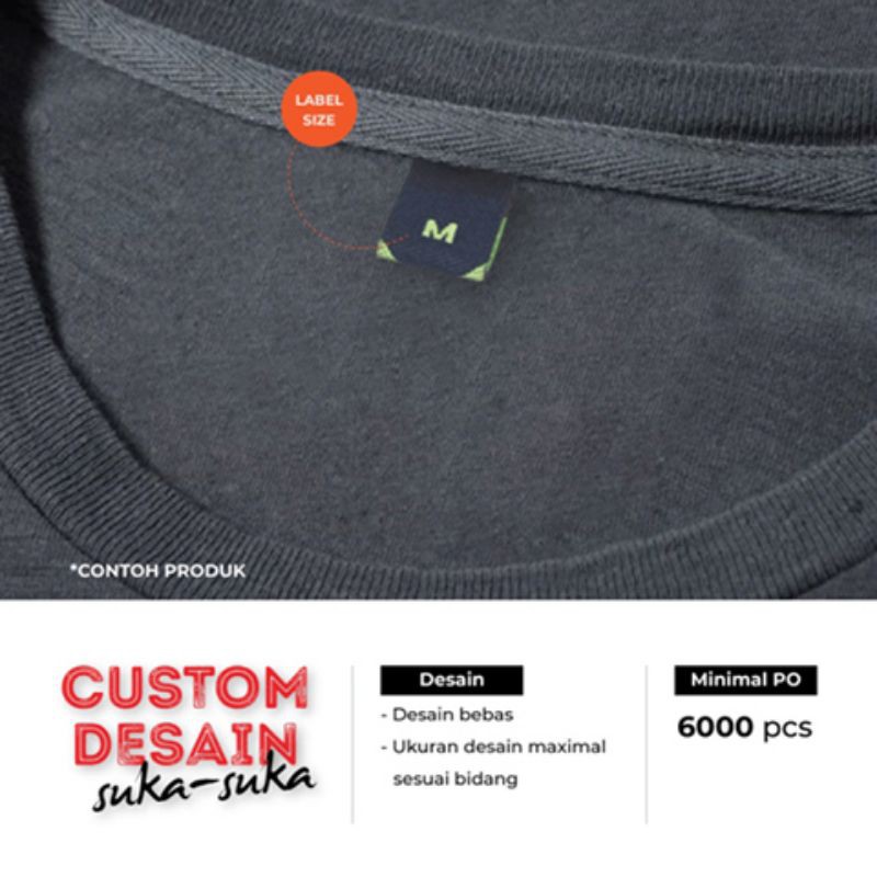 

CST862 Custom Label / Logo Size Baju Wooven 4.5 x 1.5 cm Pre Order
