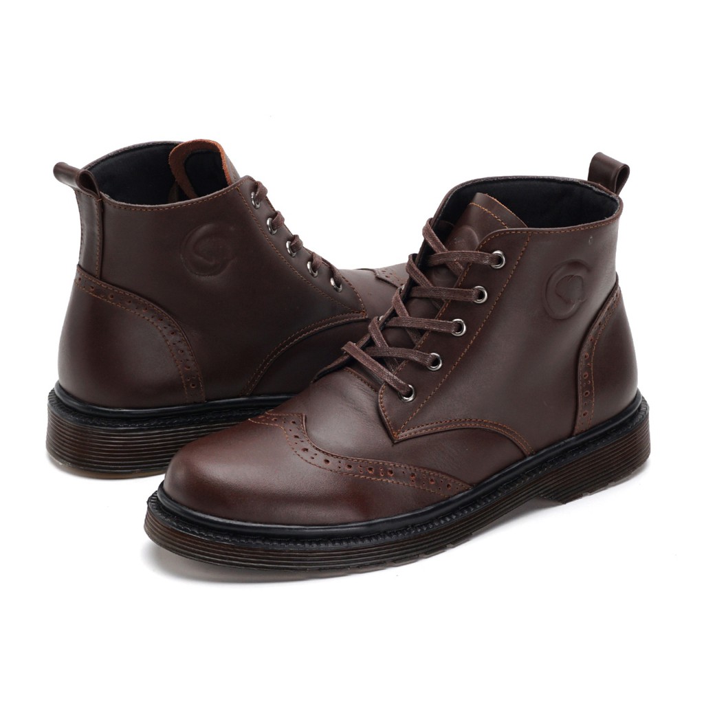 PELLIFE BROWN (KULIT ASLI) |ManNeedMe x Greata| Sepatu Boots Pria Casual ORIGINAL