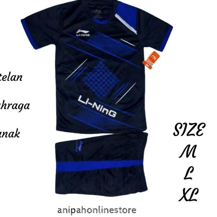 baju badminton anak laki laki/stelan olahraga anak/ jersey badminton anak