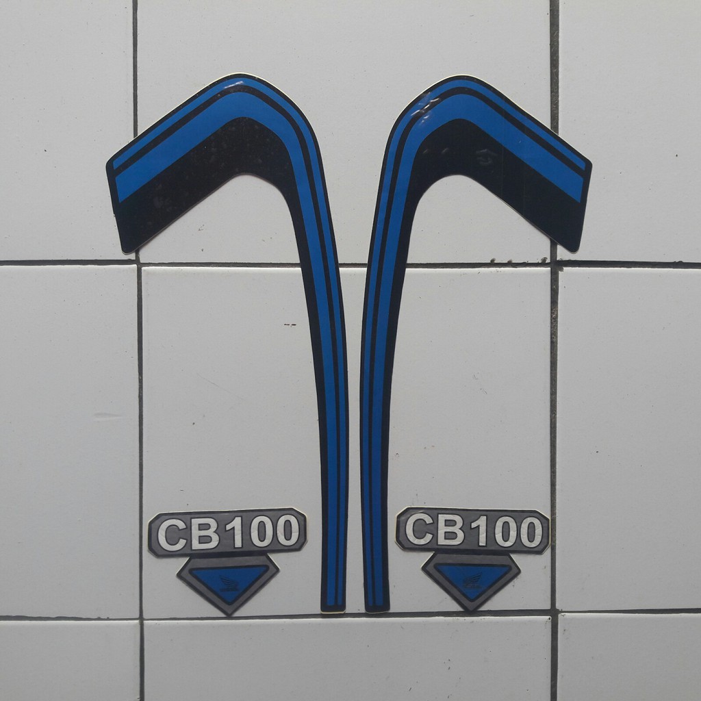 Striping motor honda cb100 biru