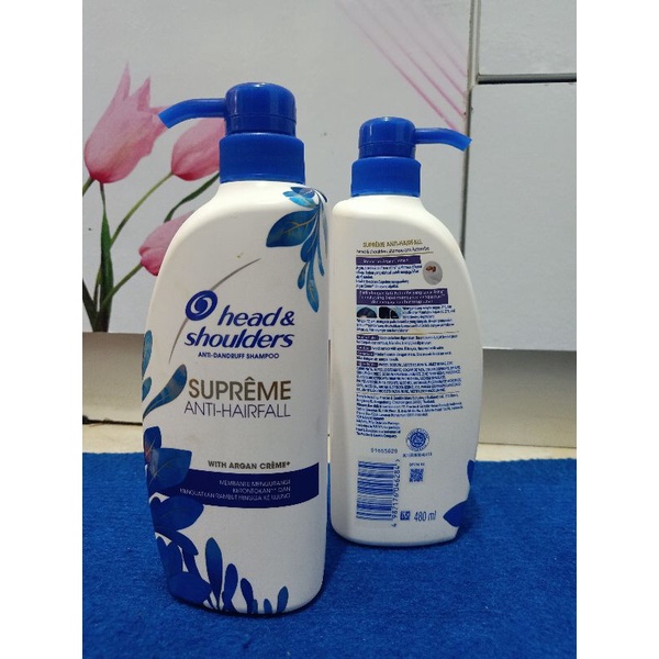 Shampo Head and shoulders Supreme anti hair fall with argan creme 480 ml