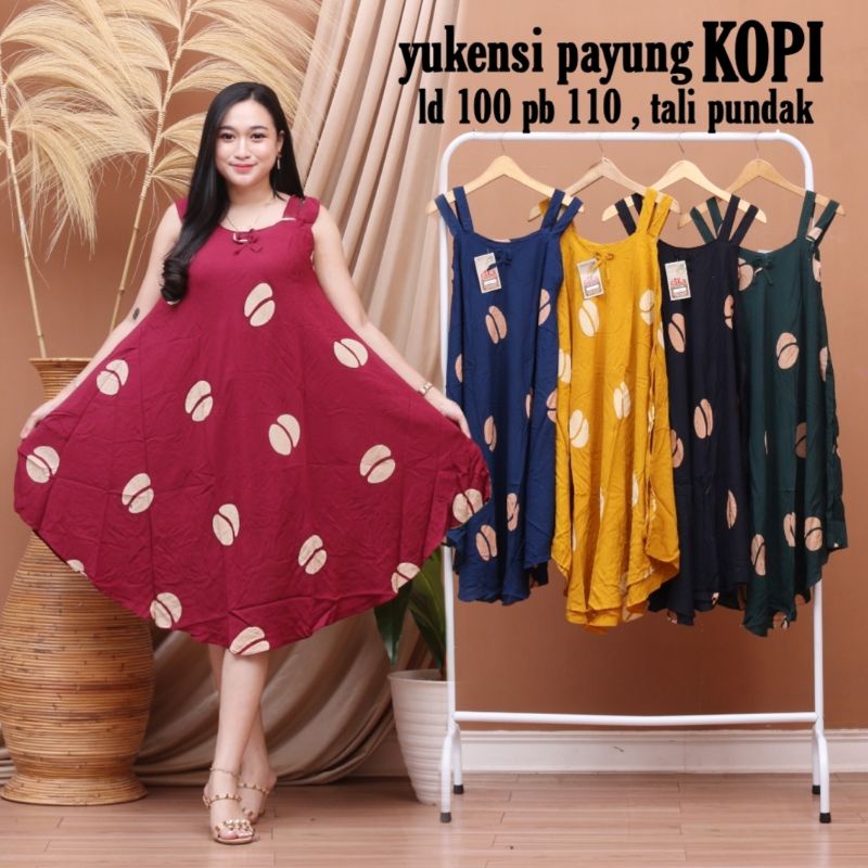 DASTER YUKENSI PAYUNG KOPI TALI PUNDAK BUMIL RAYON MURAH GROSIR