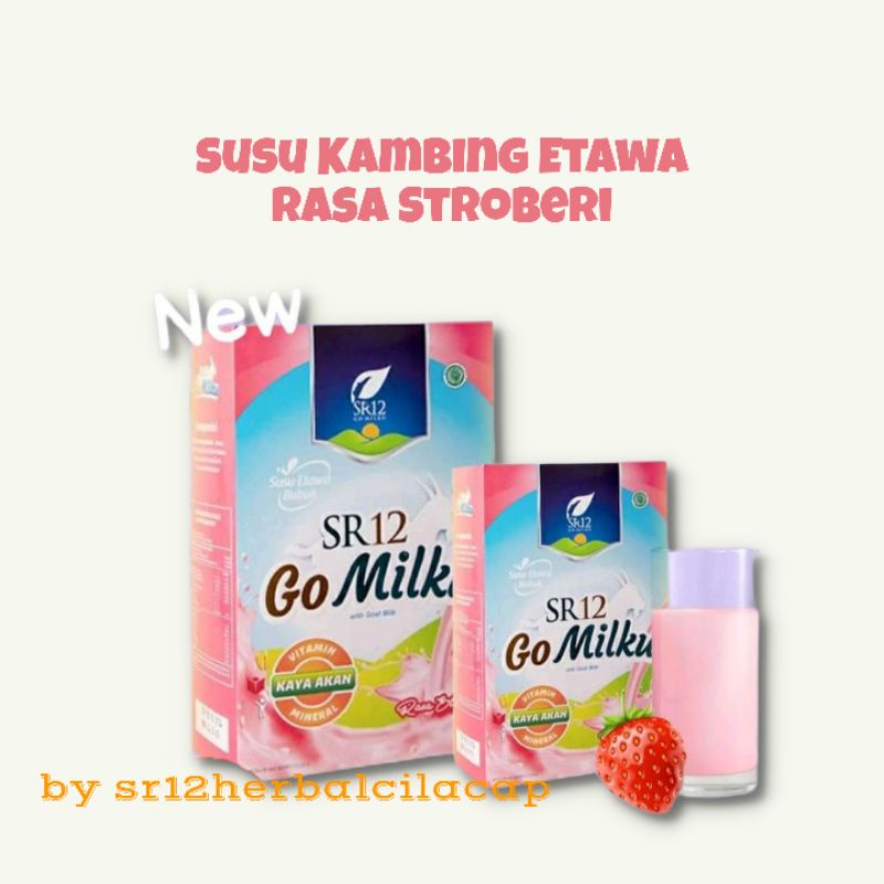 

sr12 susu Gomilku kambing etawa asli stroberi 600gr bubuk terbaru