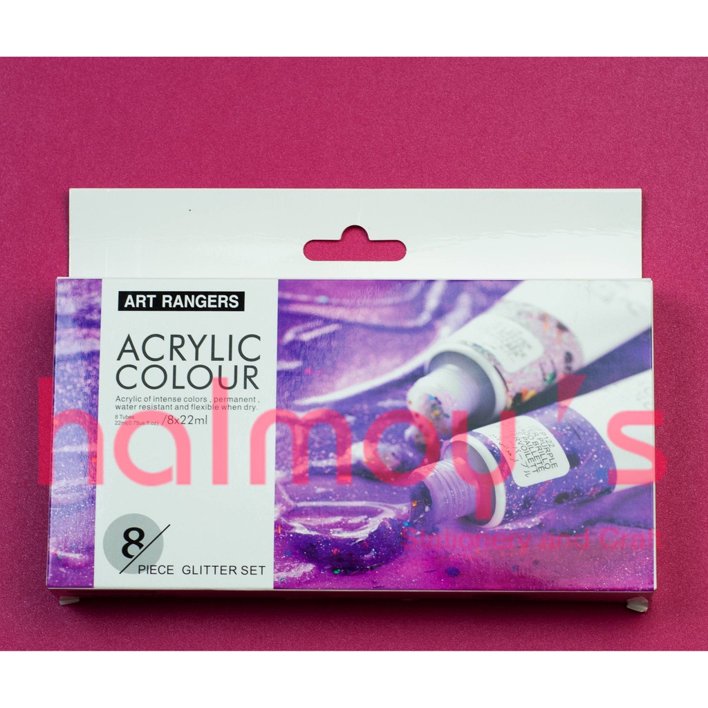 

CAT AKRILIK / ACRYLIC COLOUR ART RANGERS GLITTER SET 22 ML X 8 WARNA