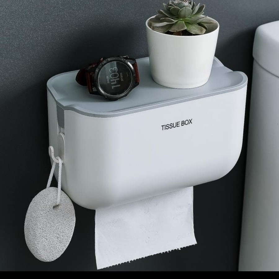 Kotak tissue toilet tempel storage box tisu holder bathroom serbaguna