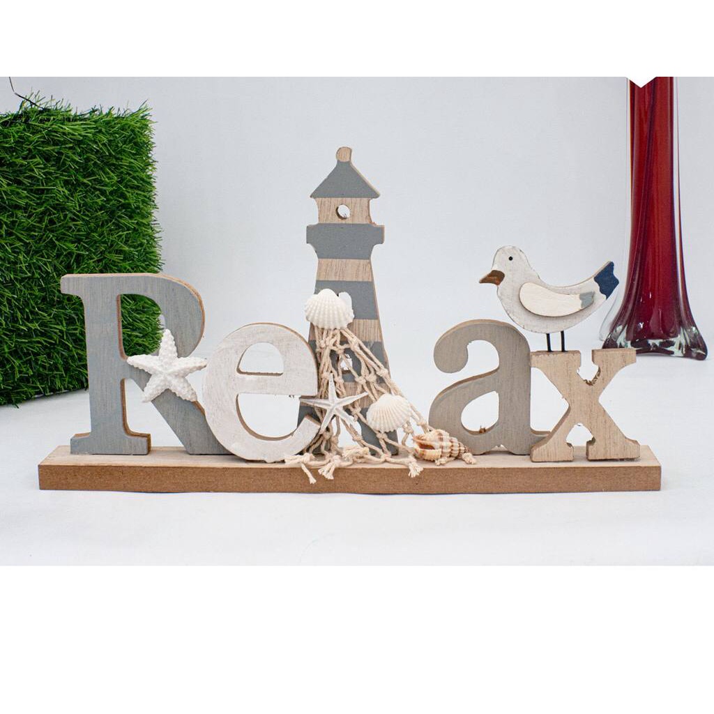 Pajangan Home Decor Relax Beach Edition - Wooden 30 CM