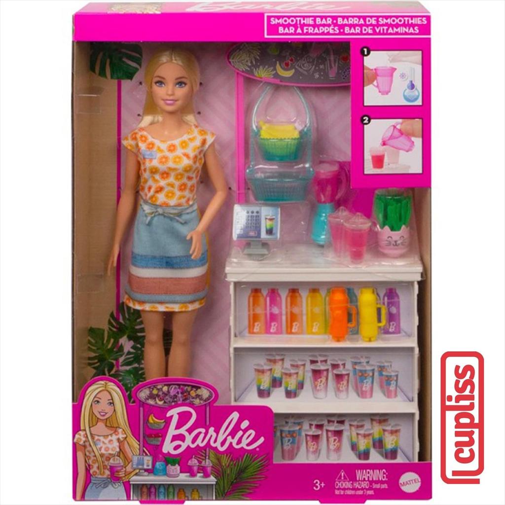 Barbie Smoothie Bar Playset GRN75 Boneka Barbie