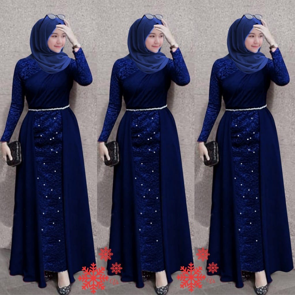 GAMIS BRUKAT MUTIARA LAKSHANA MAXI / GAMIS KONDANGAN / FASHION MUSLIM / GAMIS KEKINIAN / GAMIS MURAH