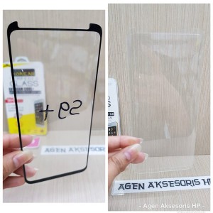 KOREAN Tempered Glass 3D Samsung S9 Plus G965 6.2 inchi CURVED FULL COVER Screen Protector FULLLAYAR