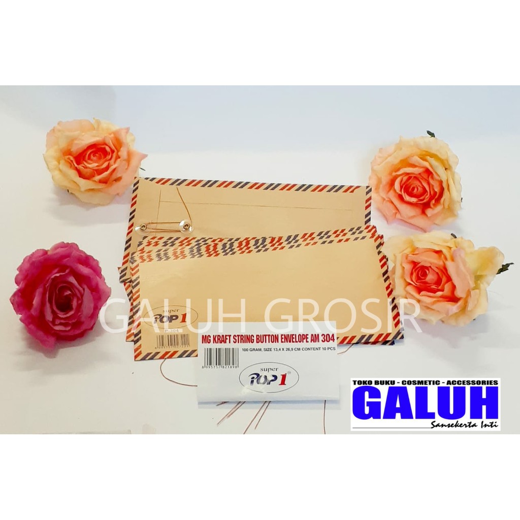 

Grosir Amplop Cokelat 304 Tali Airmail POP1