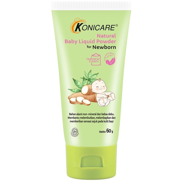 Konicare Natural Baby Liquid Powder For Newborn Bedak Cair 60g