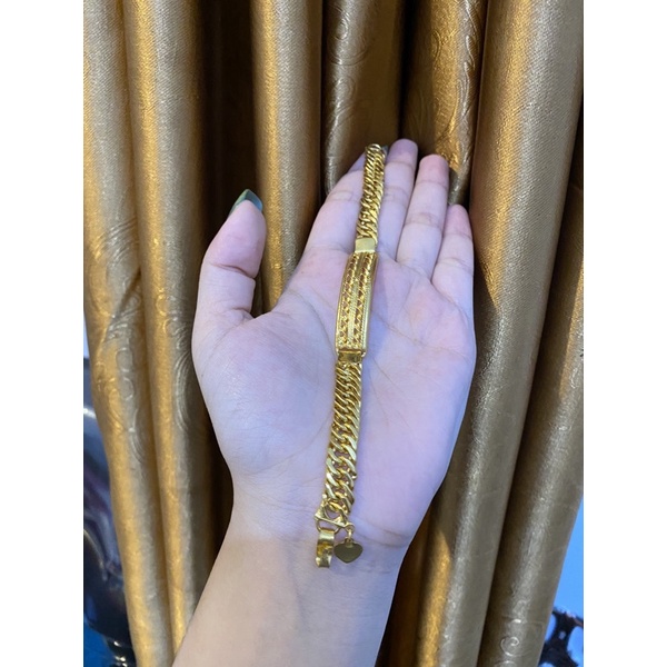 Gelang plat emas penang