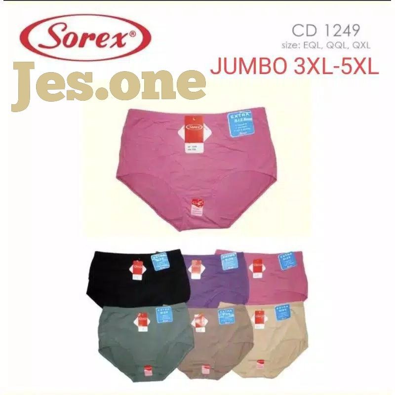 BIG SIZE SOREX 1248 dan 1249 CELANA DALAM WANITA SOREX QQL JUMBO CD