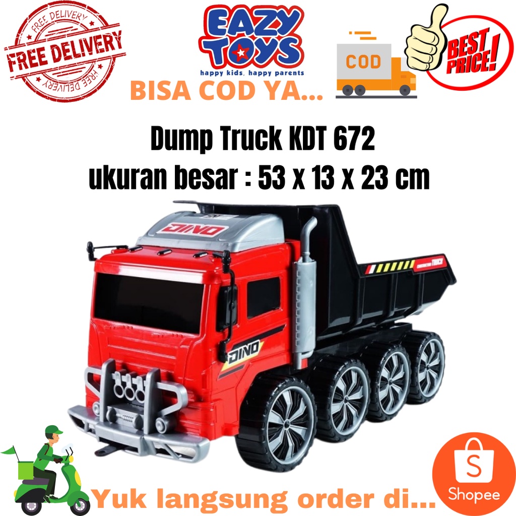 Mobil Truk Mainan Besar Mainan Anak Mobil Mobilan Truk Pengangkut Dump Truck Jumbo KDT 672