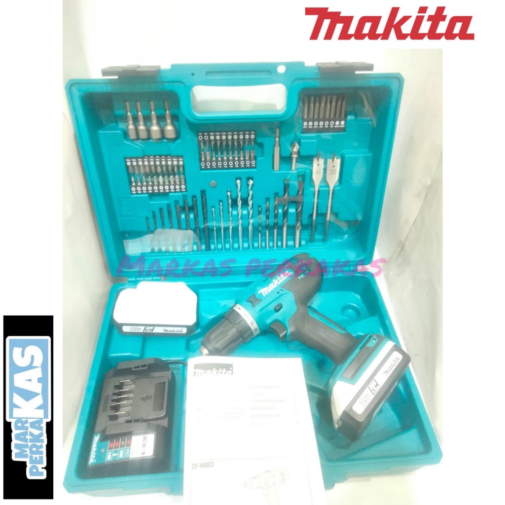 Makita DF 488 D005 Cordless Drill 18V / Mesin Bor Baterai