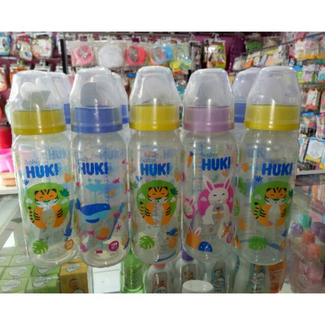 Botol Susu Baby Huki PP 240 Ml/120 Ml Dot Gepeng