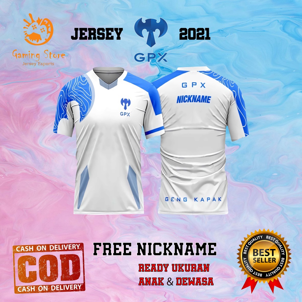 Jersey Kaos Baju Geng Kapak (GPX) Mobile Legend Free Fire PUBG AOV DOTA