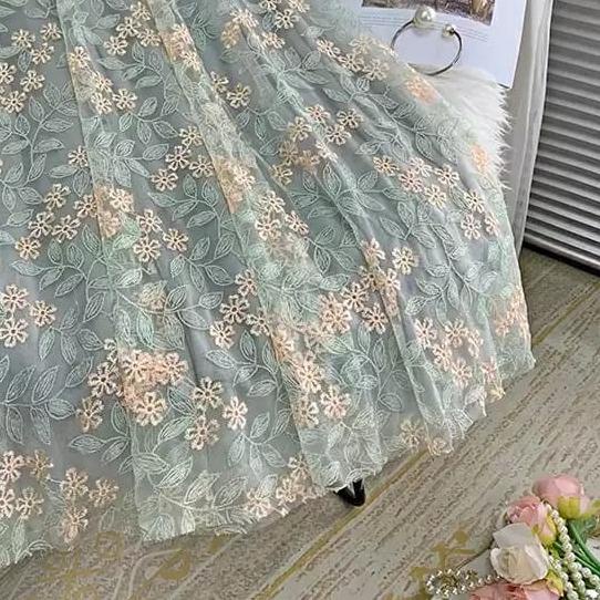 ♙ Rok Tutu 3D Import Motif Bunga / Rok Tutu Motif Timbul ♘