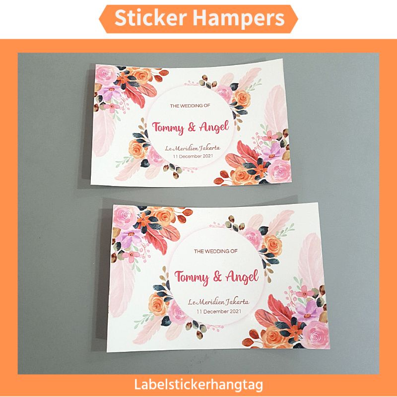 

Sticker Hampers Parcel Acara Wedding Birthday Engagement Syukuran Aqiqah Baby One Month Manyue