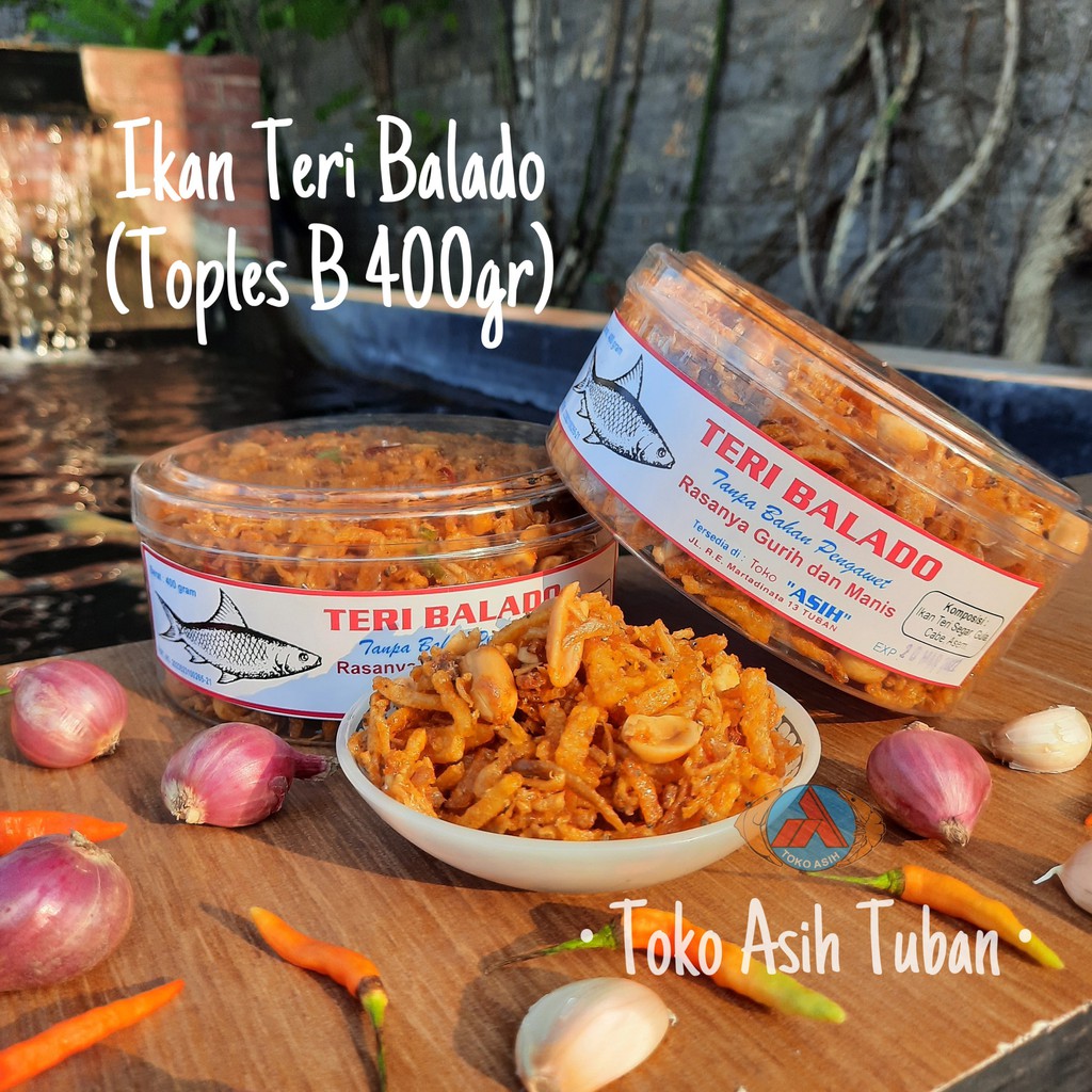 

Ikan Teri Nasi Balado / Teri Kacang Balado / Teri Medan Balado Toples 400gr (Matang) - Toko Asih