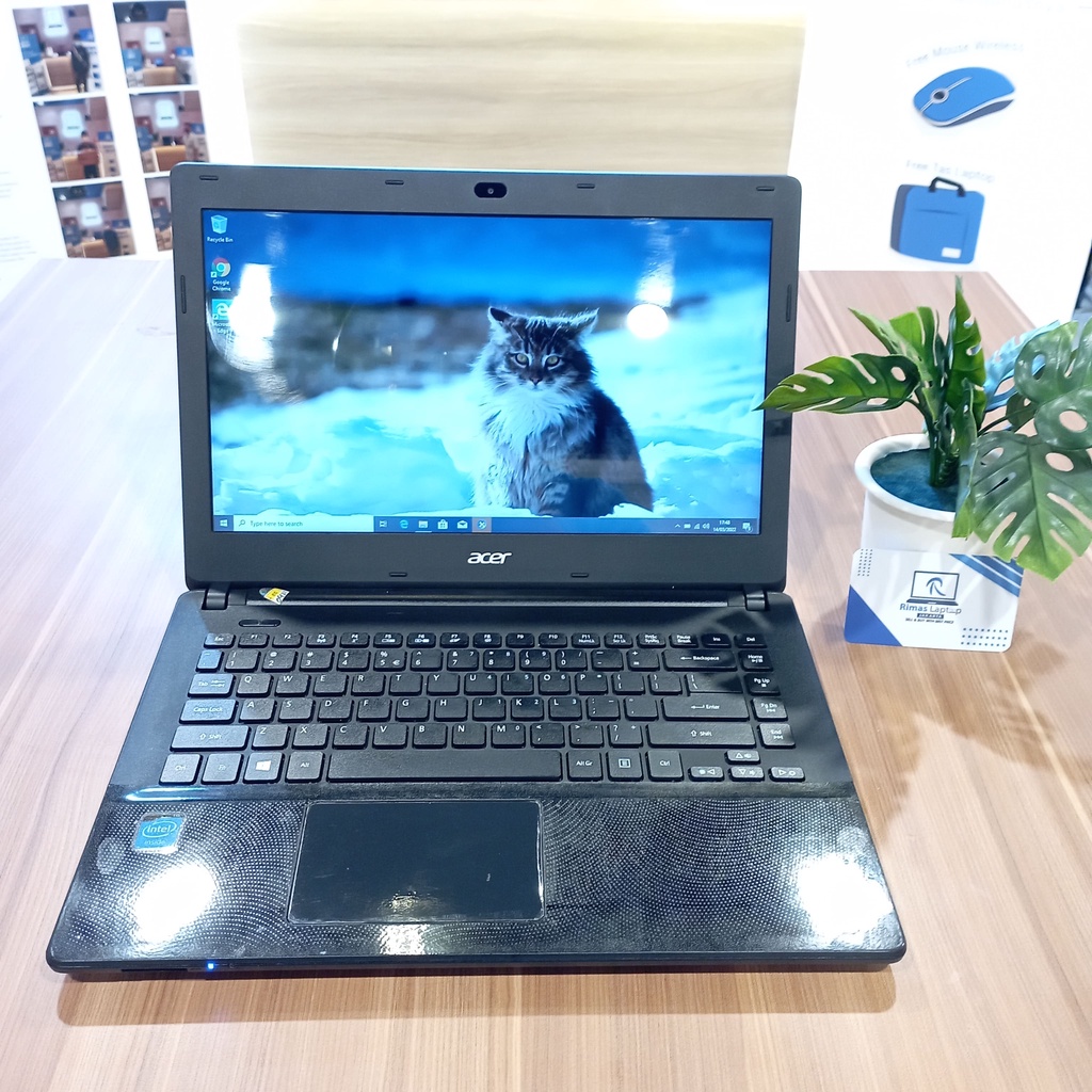 Laptop ACER Aspire Celeron Ram 4 GB HDD 500GB Second Bekas