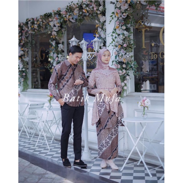 Set Kebaya Couple Laffeya Brown | KEBAYA BROKAT Kebaya tunangan kebaya lamara kebaya wisuda terbaru kebaya modern