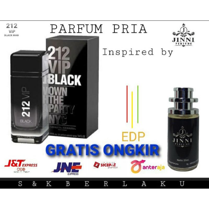 PARFUM PRIA TAHAN LAMA DISUKAI WANITA AROMA 212 VIP BLACK BERKUALITAS ORIGINAL