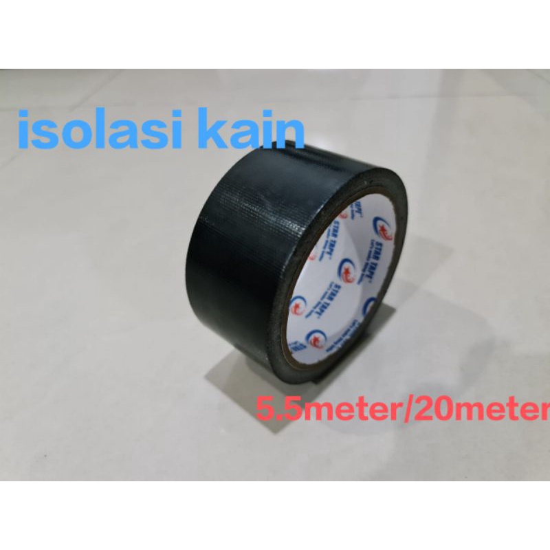 Lakban Kain Hitam / Cloth Tape Hitam Besar 2 inchi (48mm x5.5m)/(48mm x20m)