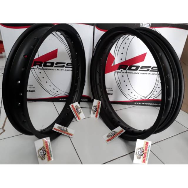 Velg Rossi Pelek Rossi 140 160 18 160 185 18 - 185 215 18 - 215 250 18 250 300 18 300 350 18 Velg Rossi ring 18 Lingkaran Rossi Hitam Gold silver Sepasang 2 velg